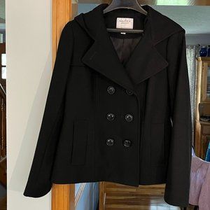 women's Nautica wool size small black pea coat